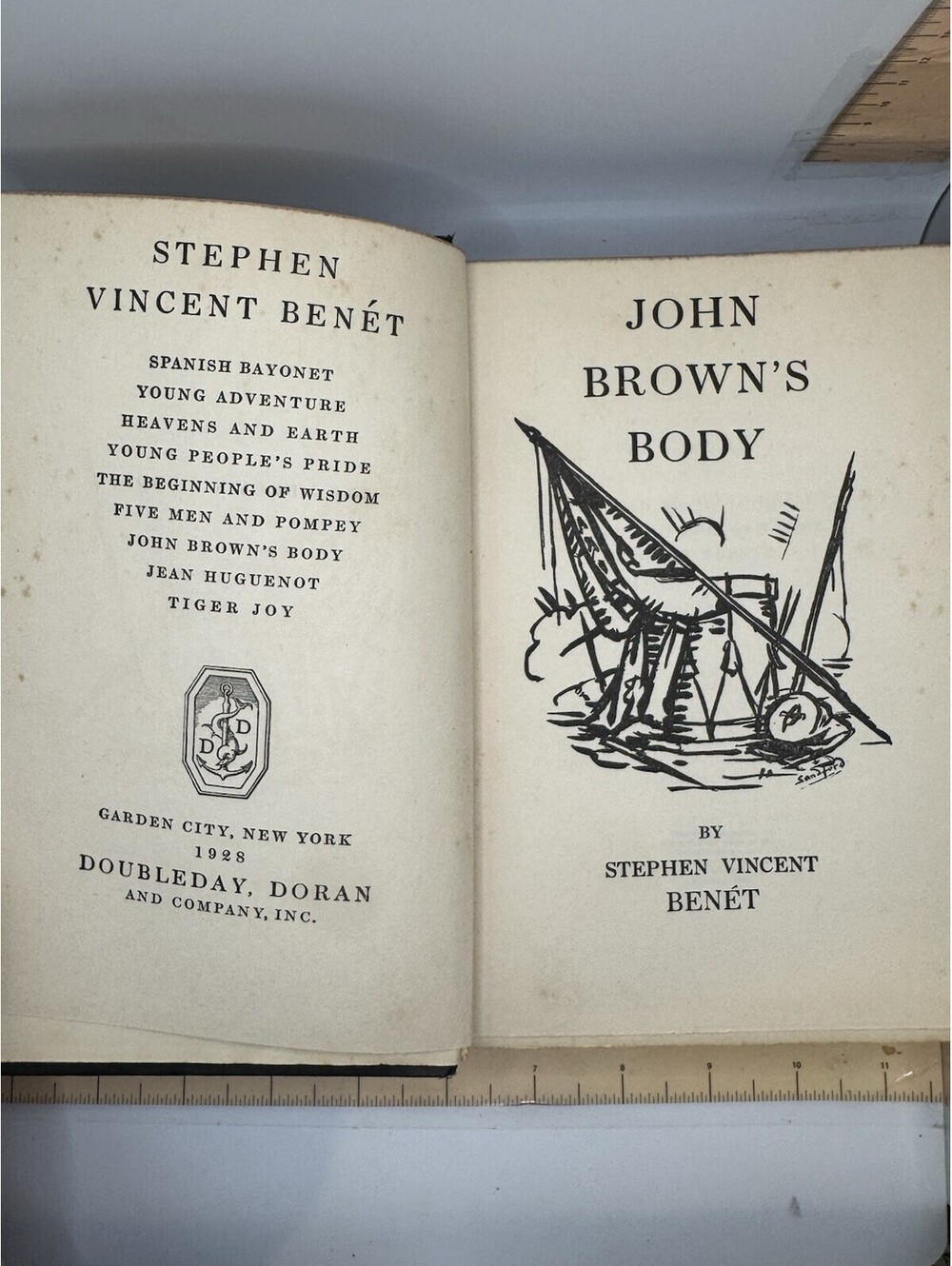 John Brown’s Body Stephen Vincent Benet 1928 Doubleday Doran First Edition